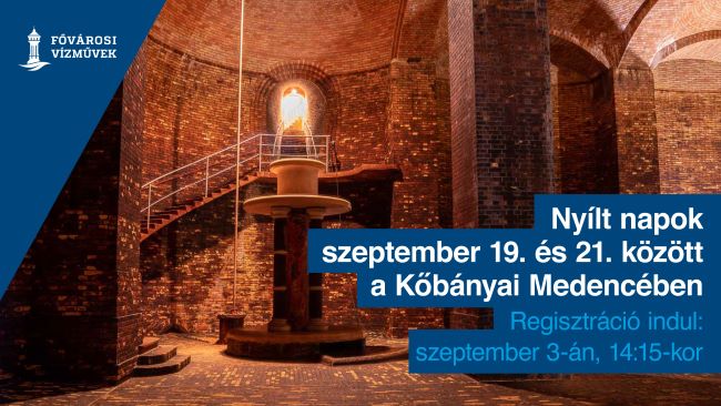 A képen a kőbányai víztároló medence belseje látható.