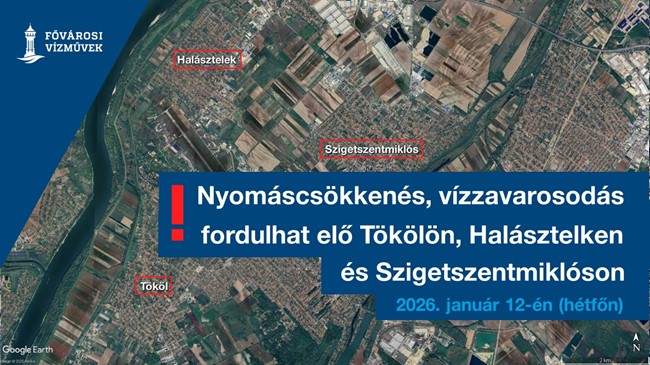 A képen az nyomáscsökkenéssel, vízzavarosodással érintett terület térképe látható.