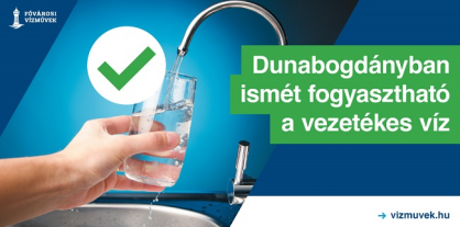 ​​​​​​​Fogyasztható a dunabogdányi vezetékes víz