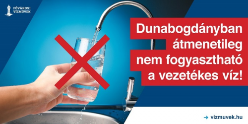 Dunabogdányban ne fogyasszák a vezetékes vizet!