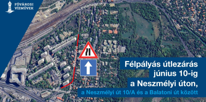 A kép illusztráció, amin a forgalmi rend változását jelöljük térképen